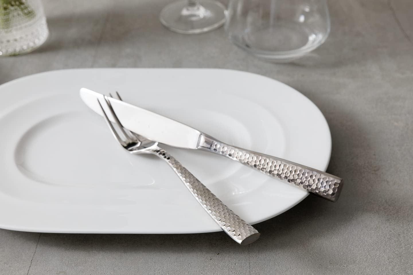 Fortessa Lucca Faceted 18/10 Stainless Steel Flatware Serving Spoon, 9-Inch(Lucca Faceted) - view 8