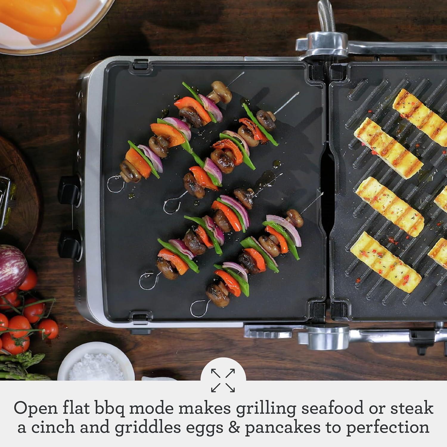Breville BGR700BSS Sear and Press Grill, Brushed Stainless Steel - view 3
