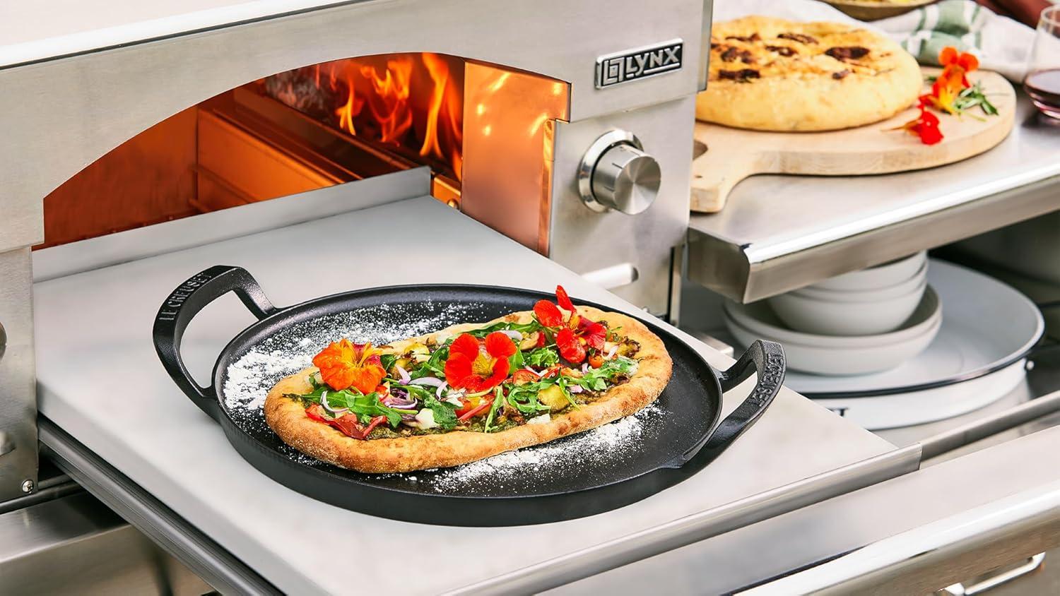 Le Creuset Alpine Outdoor Collection Enameled Cast Iron Square Grill Basket, 12″(Pizza Pan) - view 4