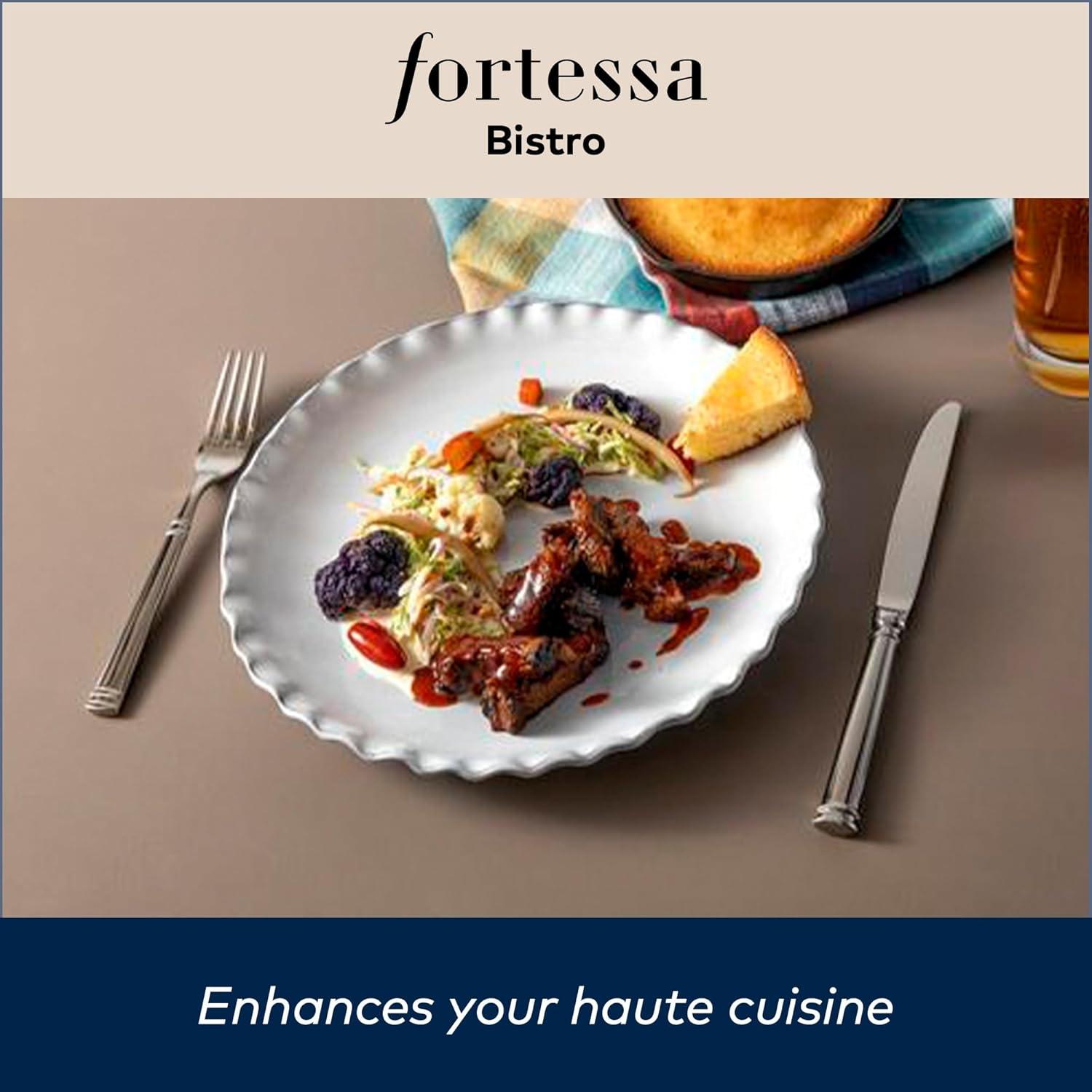 Fortessa Bistro 18/10 Stainless Steel Flatware Serving Spoon, 8.9-Inch,Silver(20-Piece) - view 4