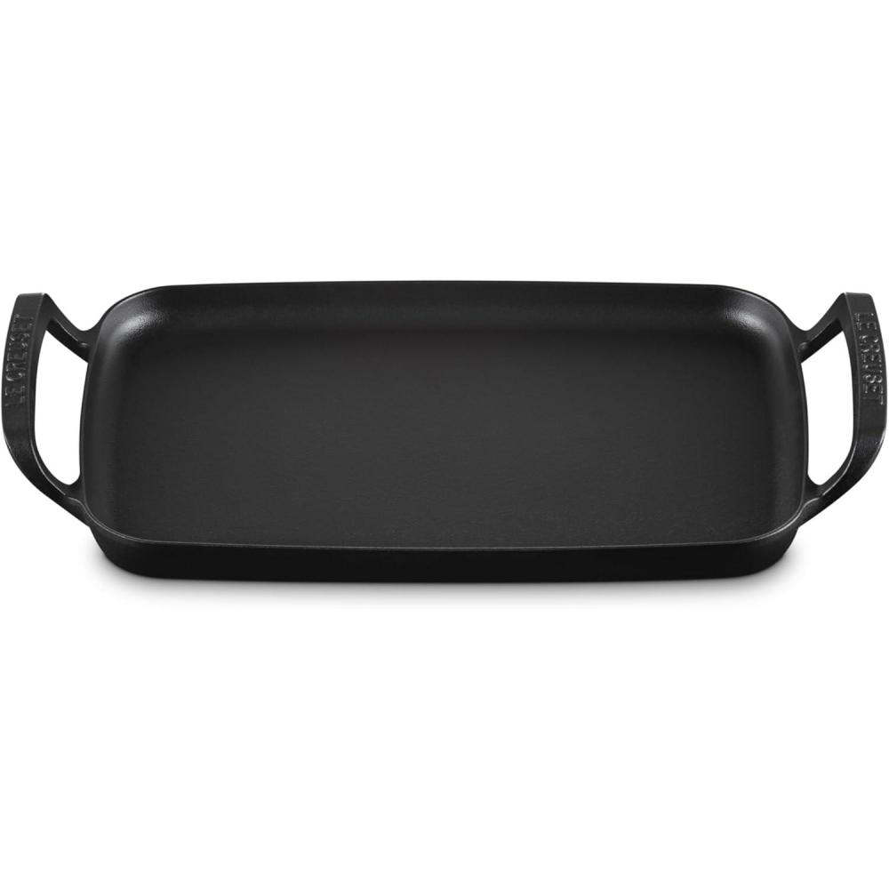 Le Creuset Alpine Outdoor Collection Enameled Cast Iron Square Grill Basket, 12″(Rectangular Griddle)