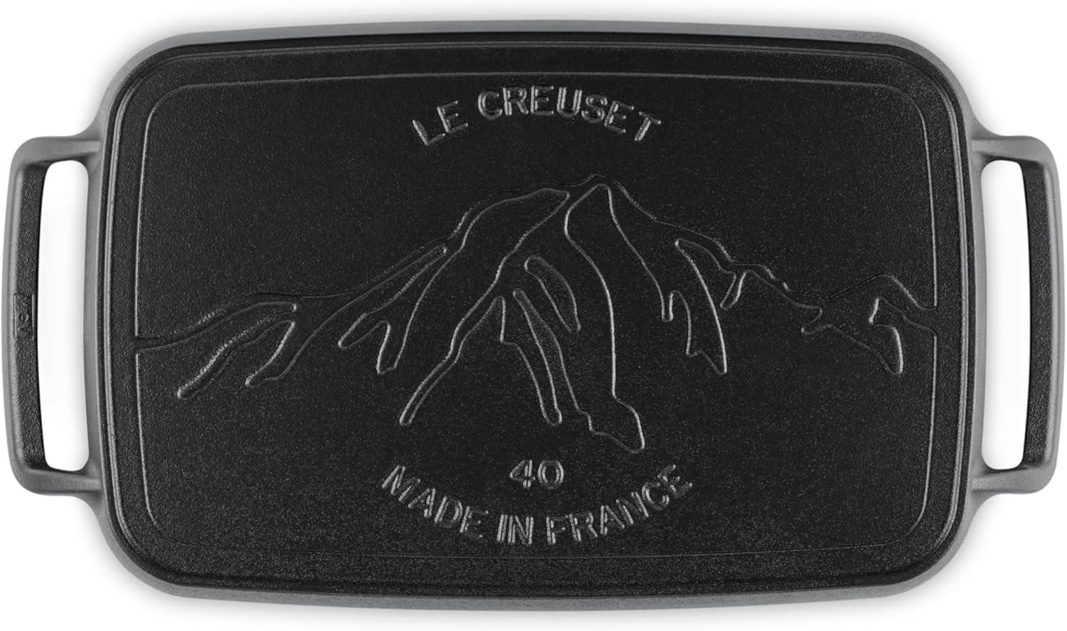Le Creuset Alpine Outdoor Collection Enameled Cast Iron Square Grill Basket, 12″(Rectangular Griddle) - view 3