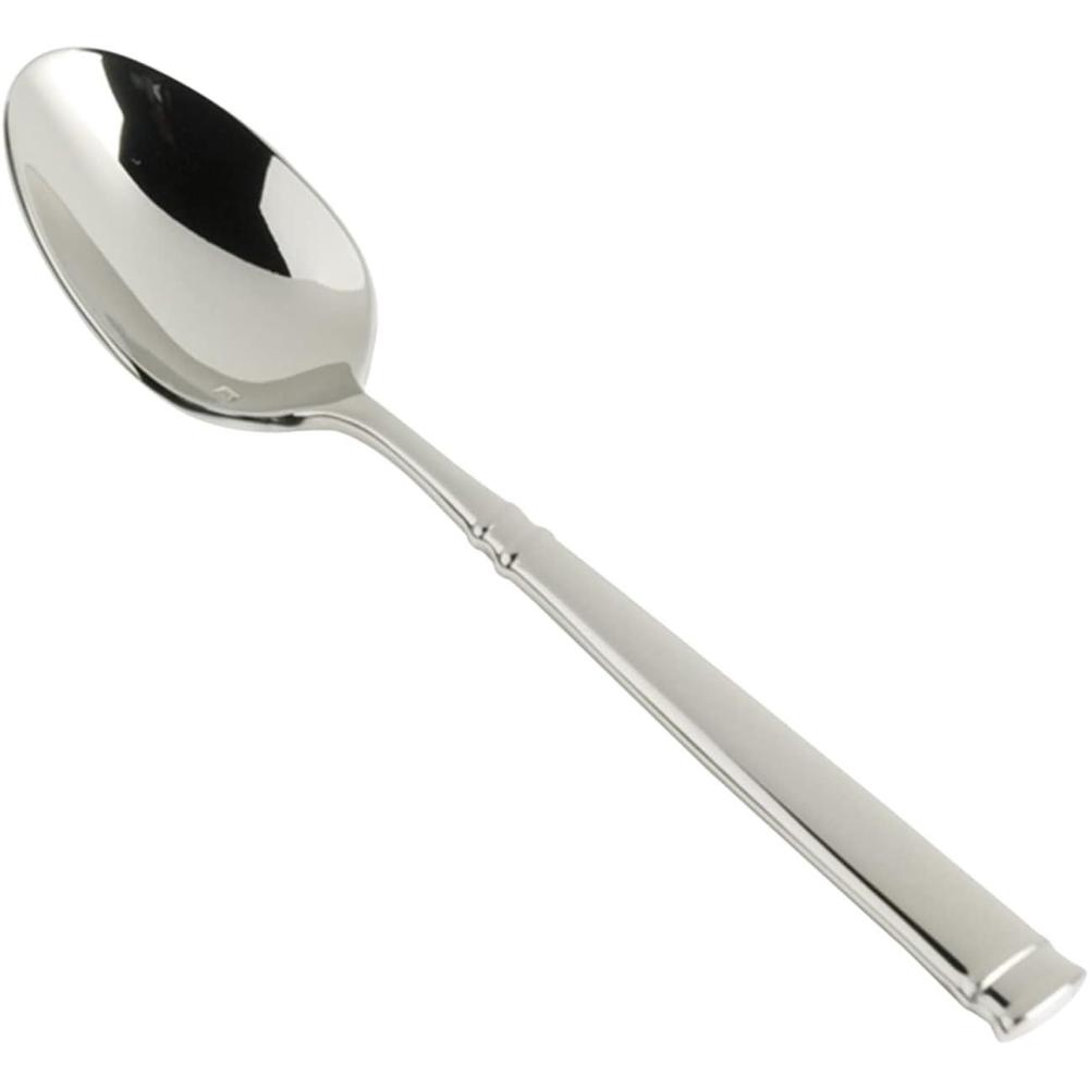 Fortessa Bistro 18/10 Stainless Steel Flatware Serving Spoon, 8.9-Inch,Silver(Serving Spoon)