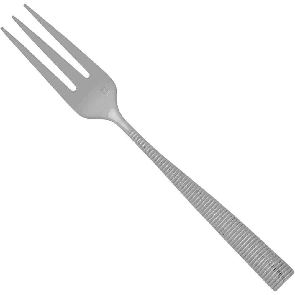 Fortessa Lucca Faceted 18/10 Stainless Steel Flatware Serving Spoon, 9-Inch(Ringo)