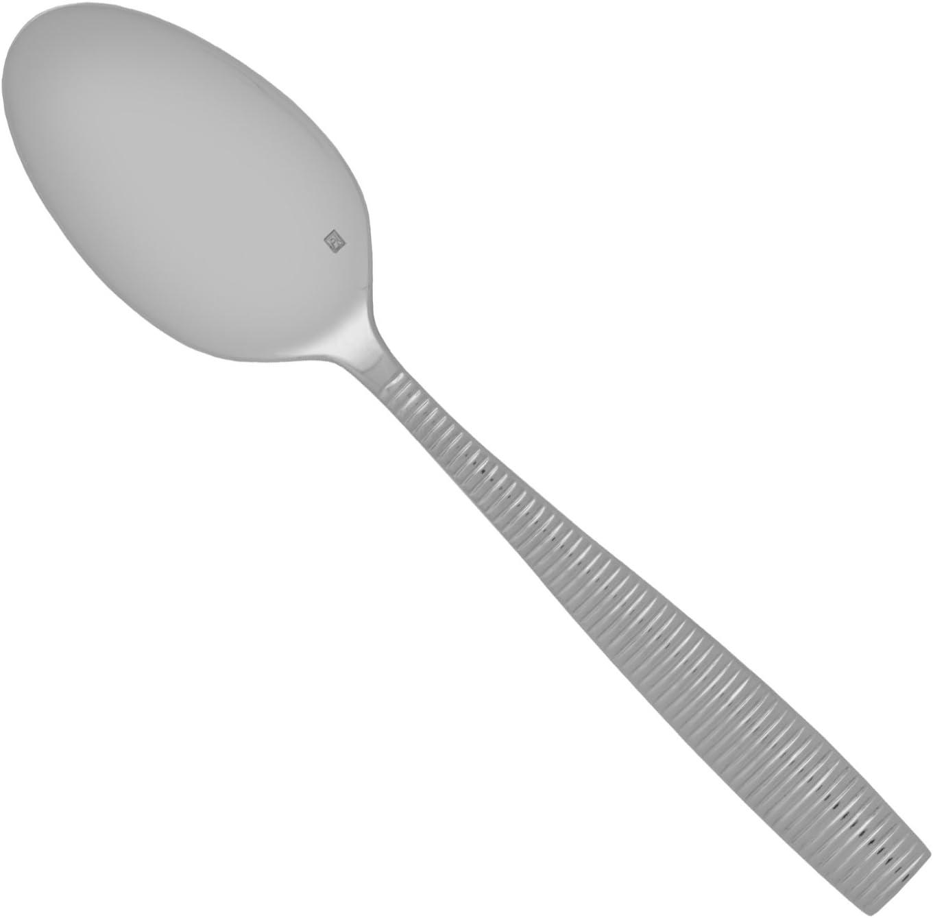 Fortessa Lucca Faceted 18/10 Stainless Steel Flatware Serving Spoon, 9-Inch(Ringo) - view 6