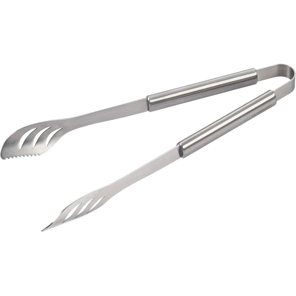 Le Creuset Stainless Steel Outdoor Slotted Turner, 17.5″(Tongs)