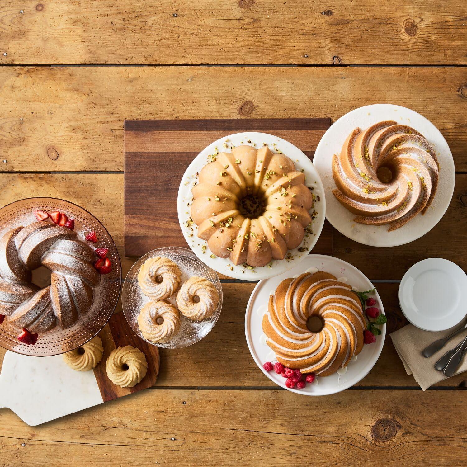 Nordic Ware 75th Anniversary Braided Bundt Pan, 12 Cups, Toffee - view 2