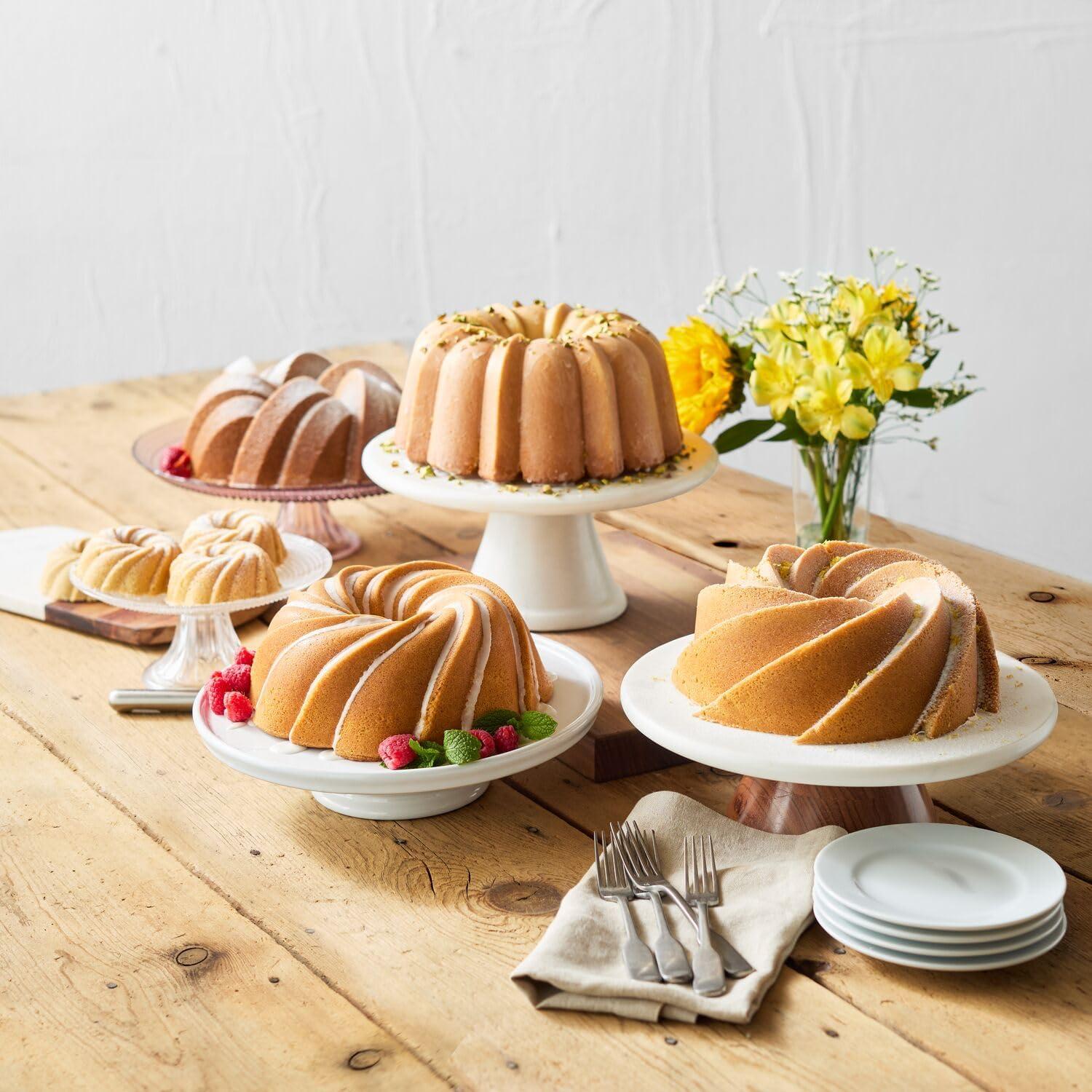 Nordic Ware 75th Anniversary Braided Bundt Pan, 12 Cups, Toffee - view 3