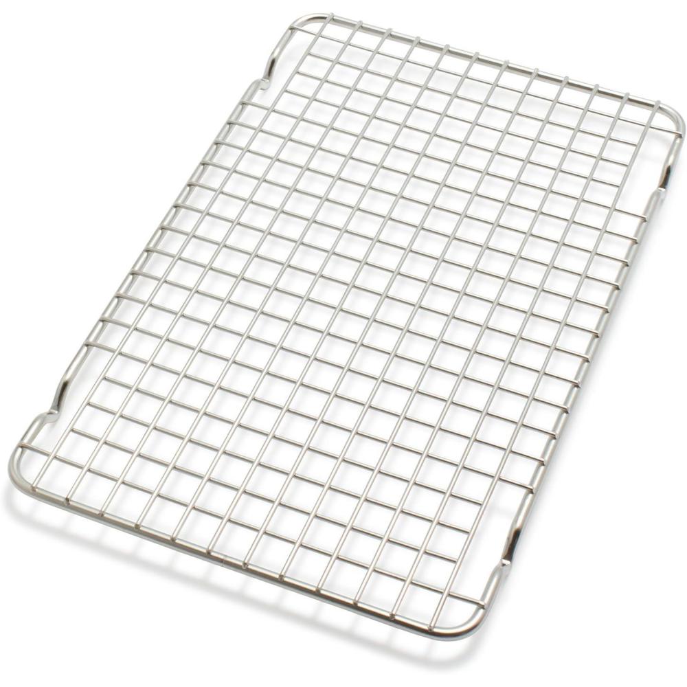 Sur La Table 12″ x 17″ Stainless Steel Cooling Rack – Fits Quarter- and Half-Sheet Pans for Baking, Resting & More(Silver)