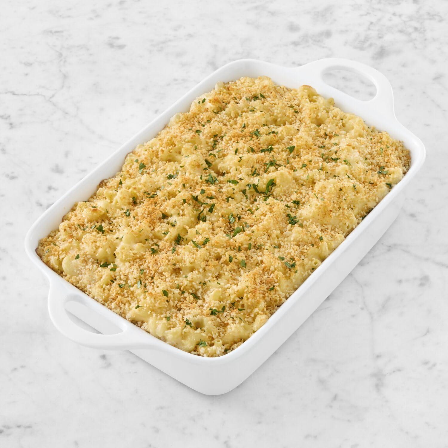 Sur La Table 4 Qt Porcelain Baking Dish – Rectangular Casserole Baker for Pasta, Roasted Veggies & Desserts, Classic White Glaze, Oven to Table, Nesting Bakeware, Dishwasher - view 3
