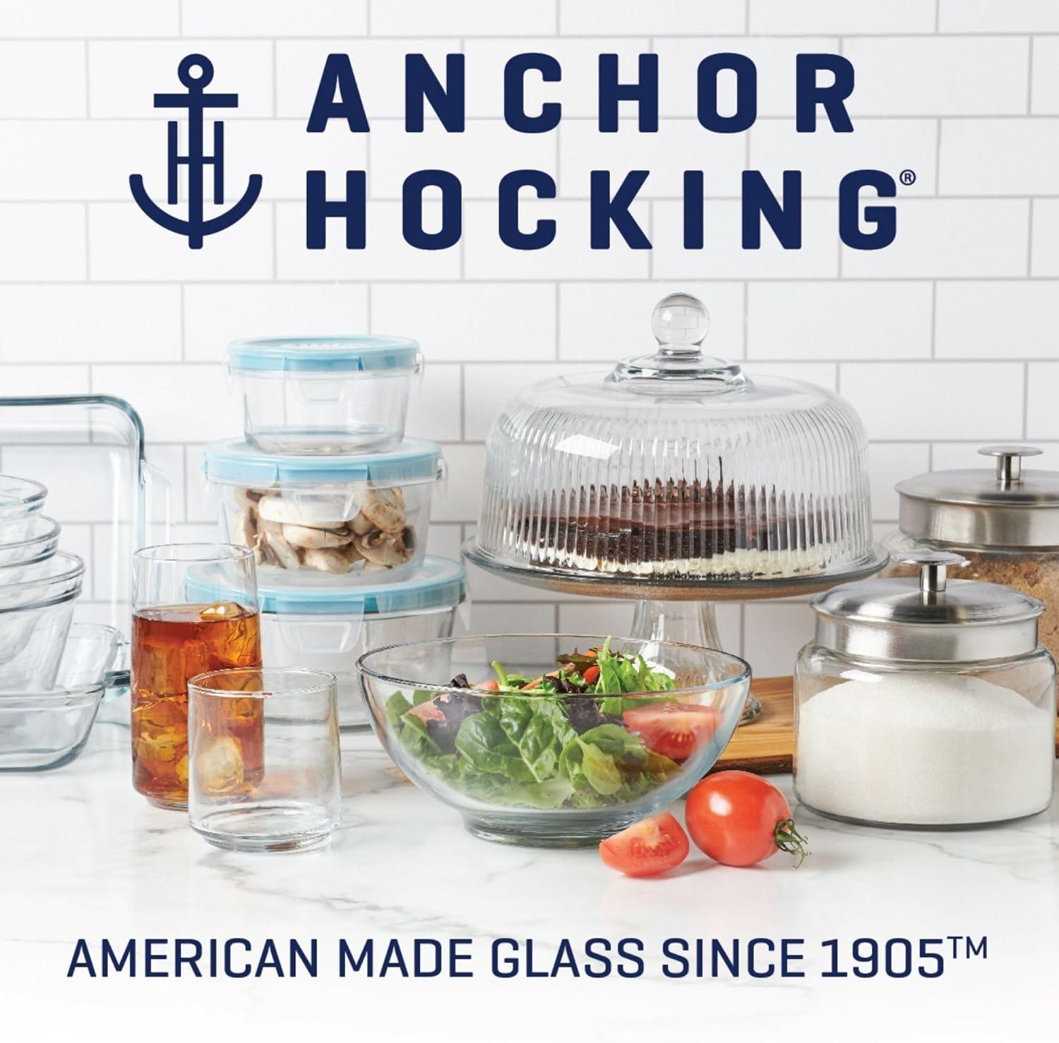 Anchor Hocking Batter Bowl, 2 Quart Glass Mixing Bowl with Red Lid(Red Lid) - view 6