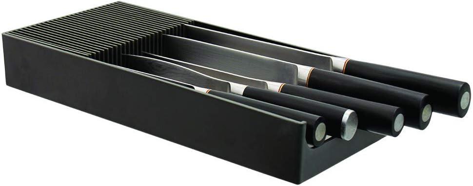 KNIFEdock Plastic Knife Drawer Organizer – BPA-Free In-Drawer Knife Block Insert for Kitchen Knives – Space-Saving Knife Storage with Easy Access and Organization(Plastic) - view 2