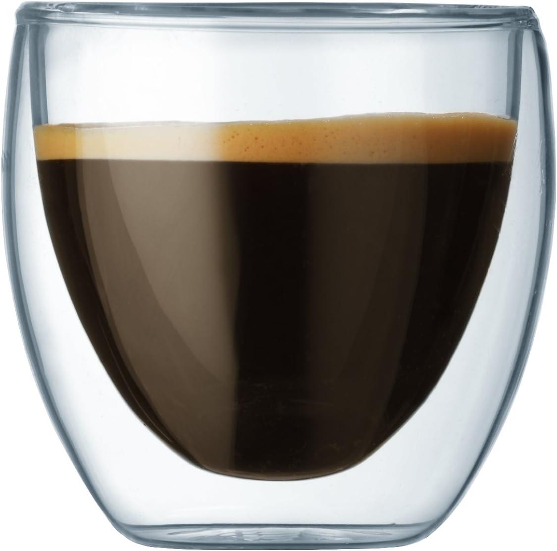 Bodum 8oz Pavina Double Wall Glasses, High Heat Borosilicate Glass, Set of 2, Clear(Set of 2) - view 2