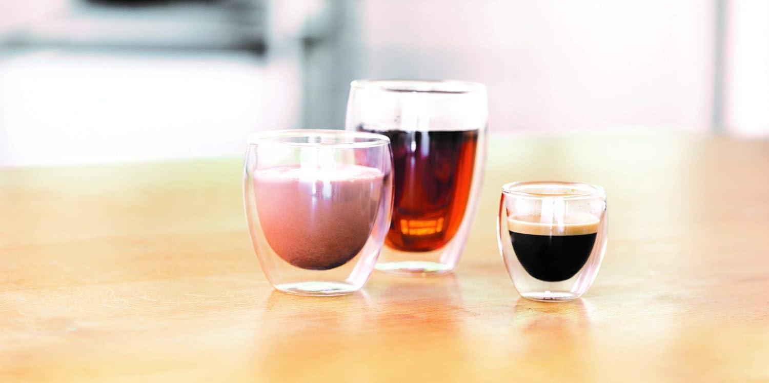 Bodum 8oz Pavina Double Wall Glasses, High Heat Borosilicate Glass, Set of 2, Clear(Set of 2) - view 6