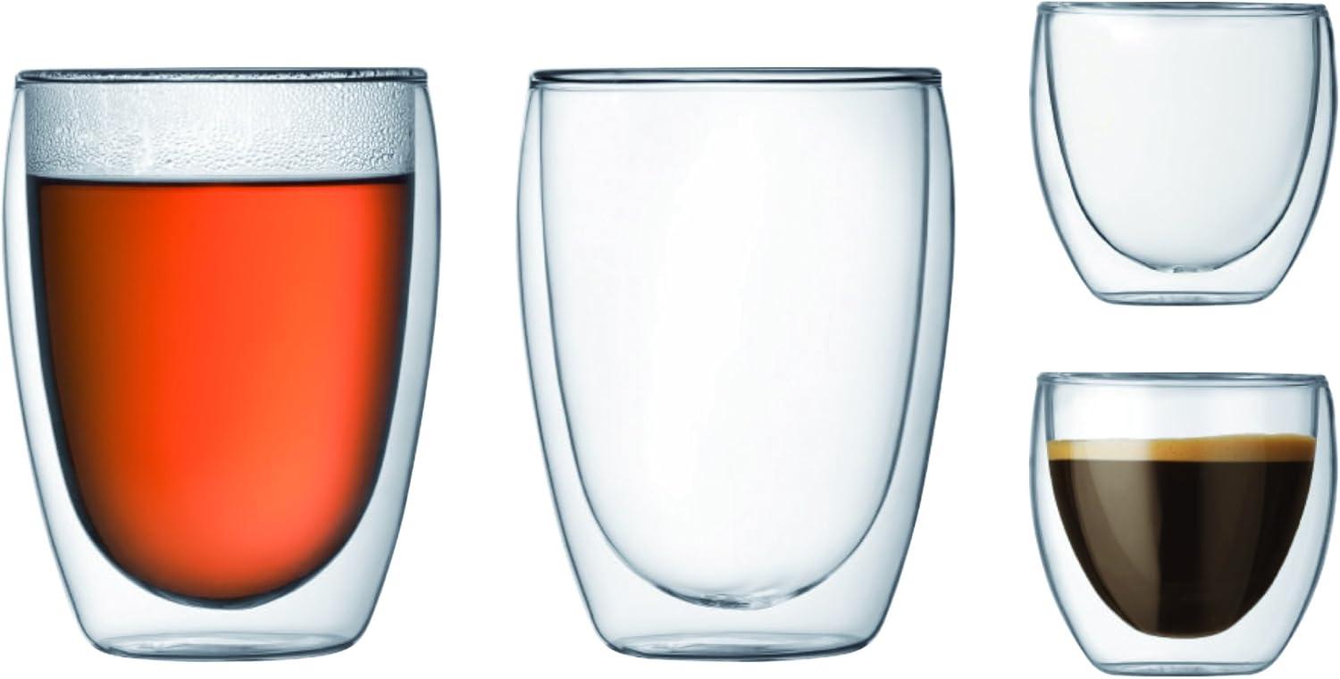 Bodum 8oz Pavina Double Wall Glasses, High Heat Borosilicate Glass, Set of 2, Clear(Set of 2) - view 8