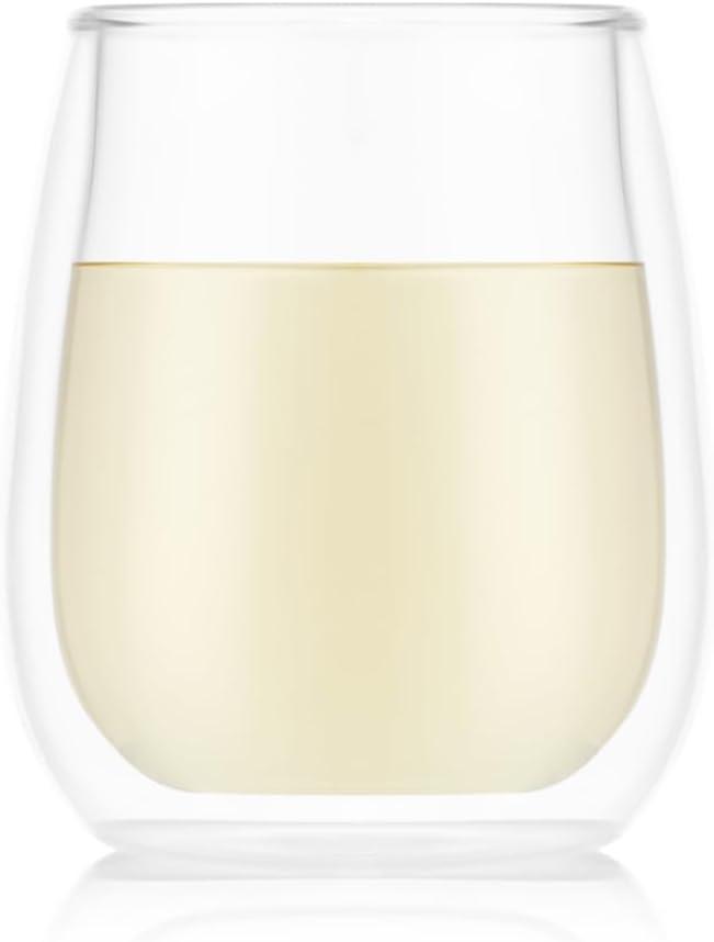 Bodum Skal Chardonnay Glass, Double Wall, High-Heat Borosilicate Glass, Set of 2(Clear) - view 5