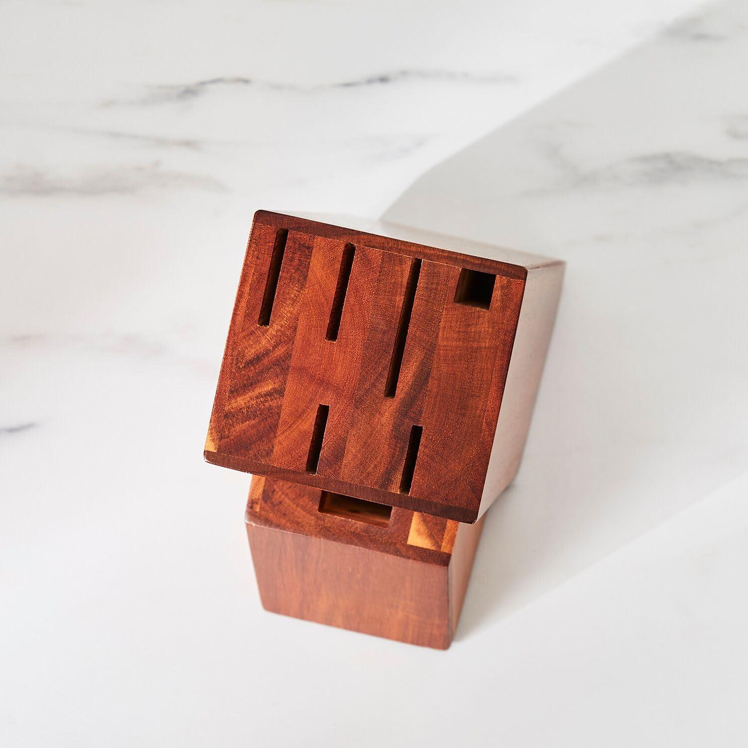 Sur La Table Classic 7-Slot Knife Block, Brown - view 3