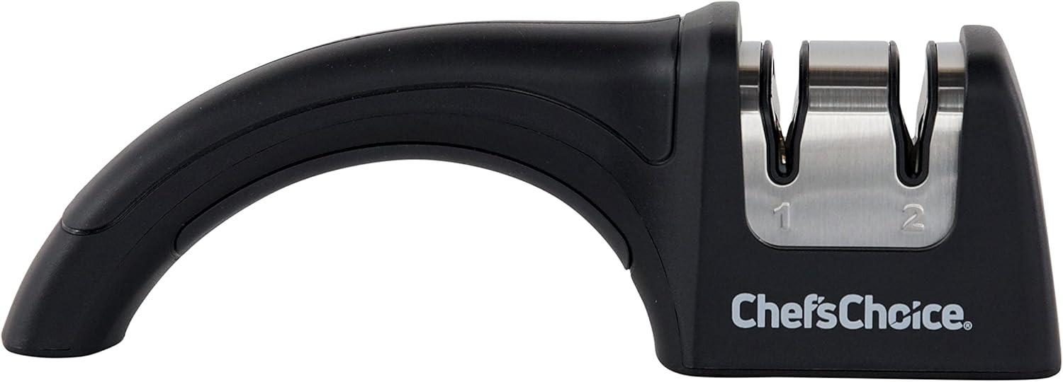 Chef’s Choice 4640100Chef’sChoice 464 Pronto Diamond Hone Manual Knife Sharpener For Serrated and Straight Knives Diamond Abrasives Easy and Secure Grip Compact Design Made in USA, 2-Stage, Black - view 3