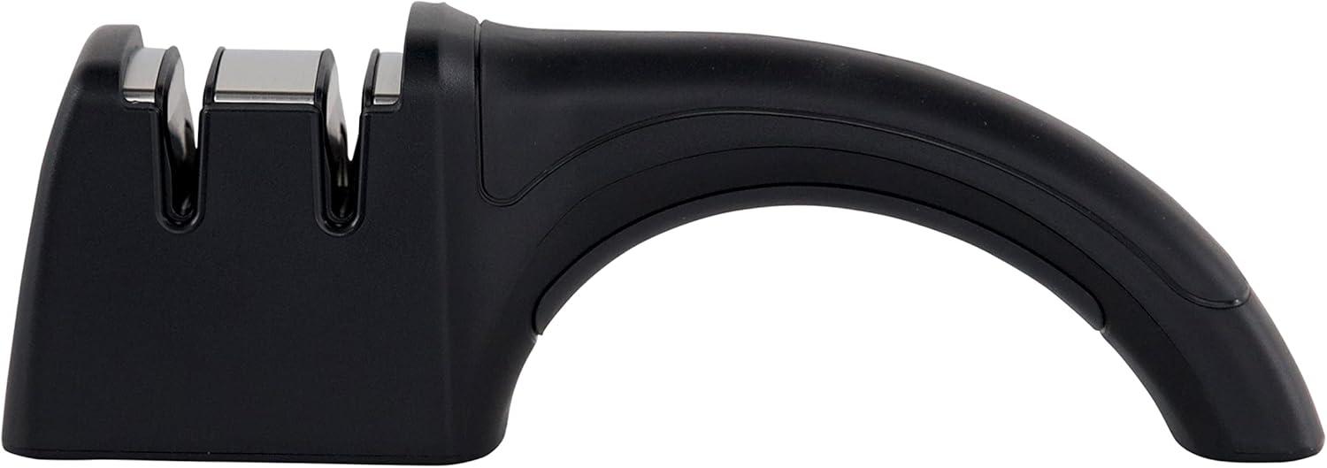 Chef’s Choice 4640100Chef’sChoice 464 Pronto Diamond Hone Manual Knife Sharpener For Serrated and Straight Knives Diamond Abrasives Easy and Secure Grip Compact Design Made in USA, 2-Stage, Black - view 5