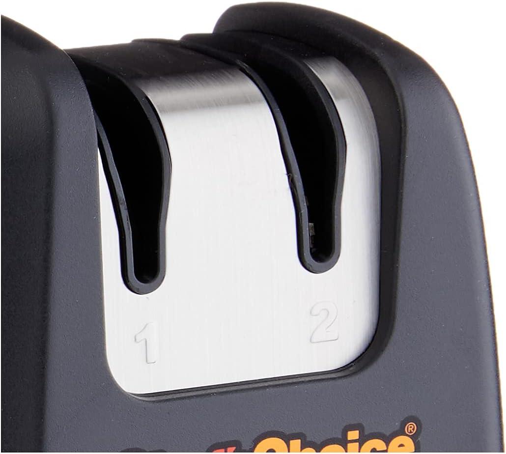 Chef’s Choice 4640100Chef’sChoice 464 Pronto Diamond Hone Manual Knife Sharpener For Serrated and Straight Knives Diamond Abrasives Easy and Secure Grip Compact Design Made in USA, 2-Stage, Black - view 8