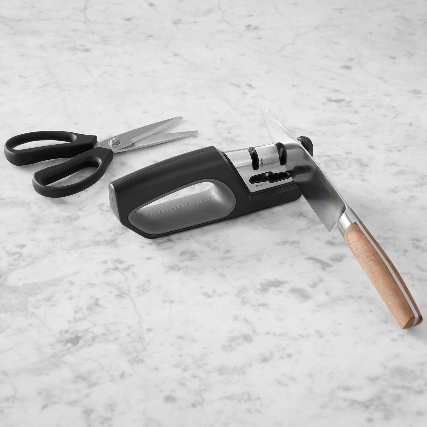 Sur La Table 2-Stage Knife & Scissor Sharpener, Black - view 3