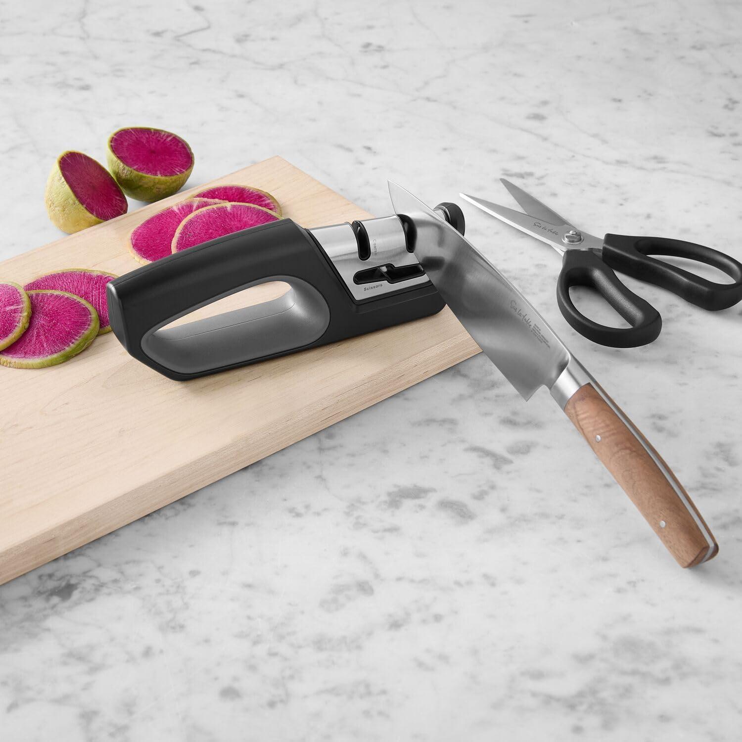 Sur La Table 2-Stage Knife & Scissor Sharpener, Black - view 4