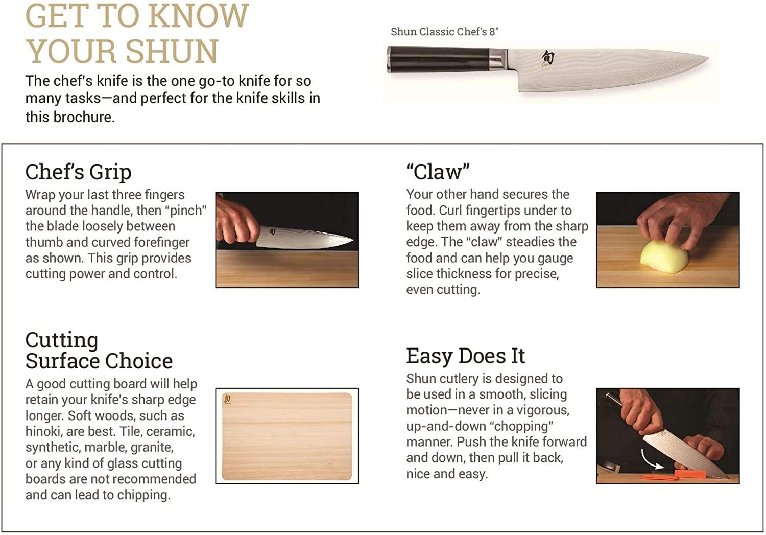 Shun Premier Blonde 5 Piece Starter Block Set, Includes 8″ Chef, 4″ Paring, 6.5″ Utility Knives, Honing Steel & Bamboo Knife Block, Handcrafted Japanese Knife Set, Pakkawood Handles(Brown) - view 5