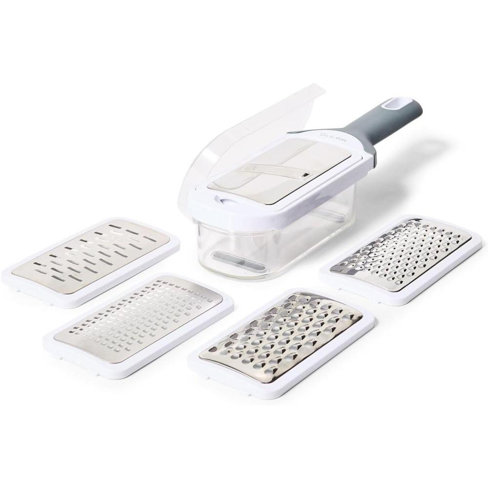 Sur La Table 5-In-1 Grate & Slice Set, White