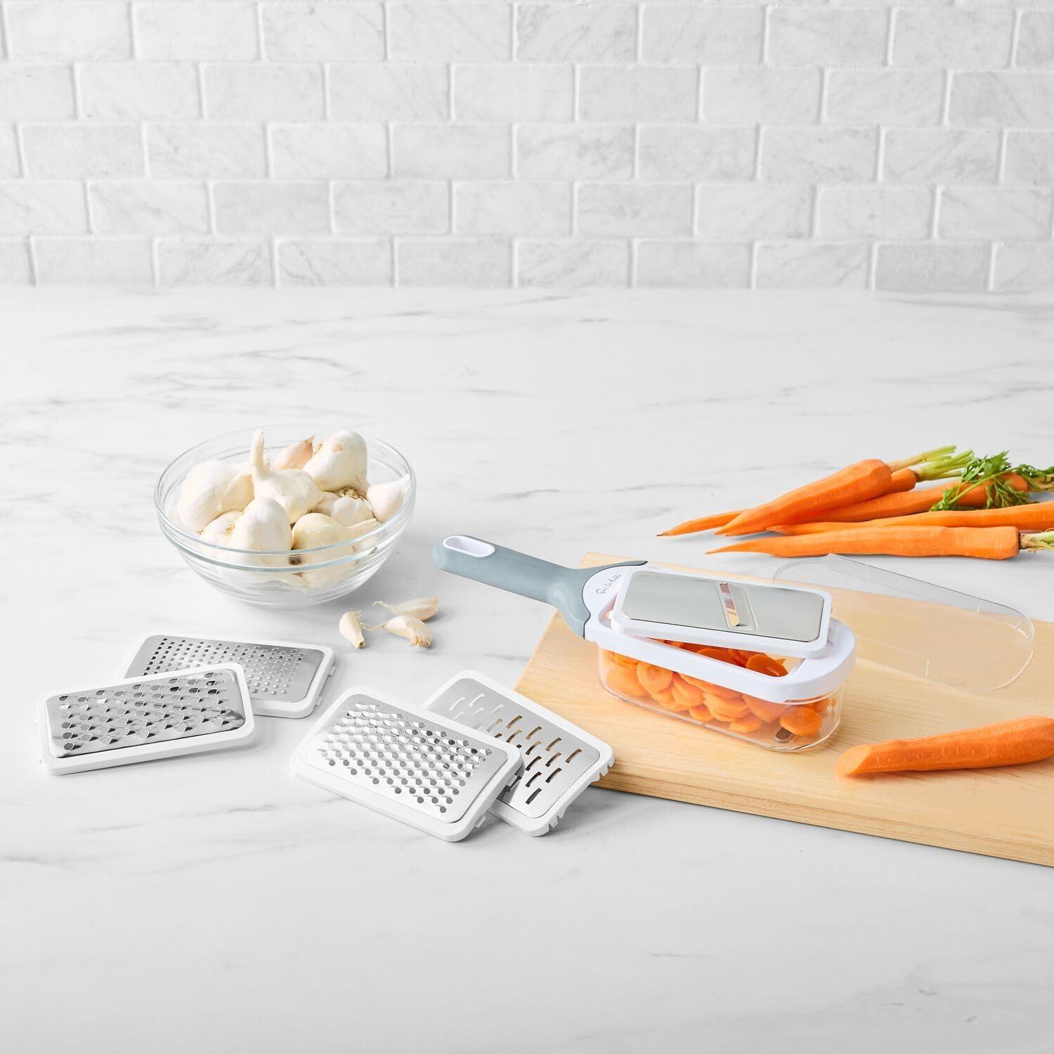 Sur La Table 5-In-1 Grate & Slice Set, White - view 2