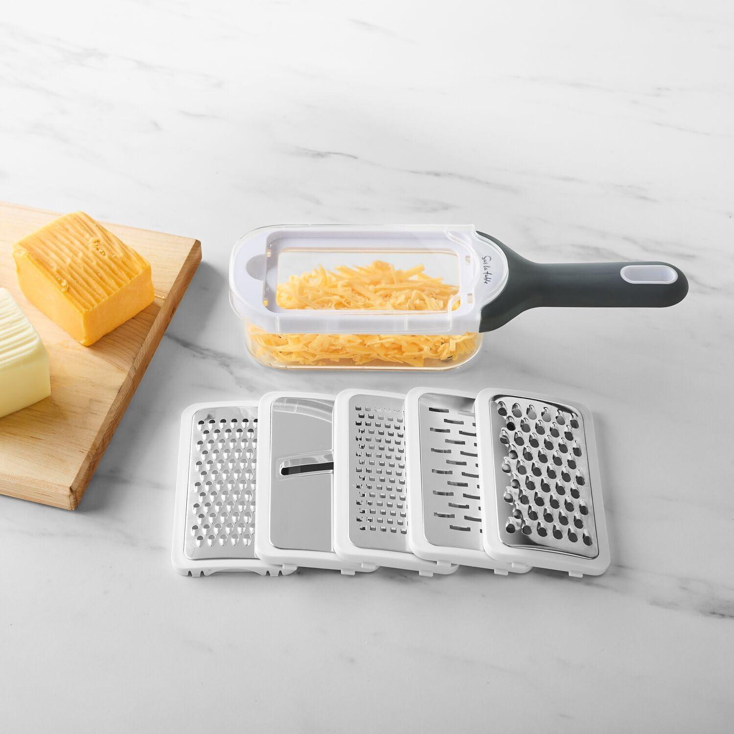 Sur La Table 5-In-1 Grate & Slice Set, White - view 3