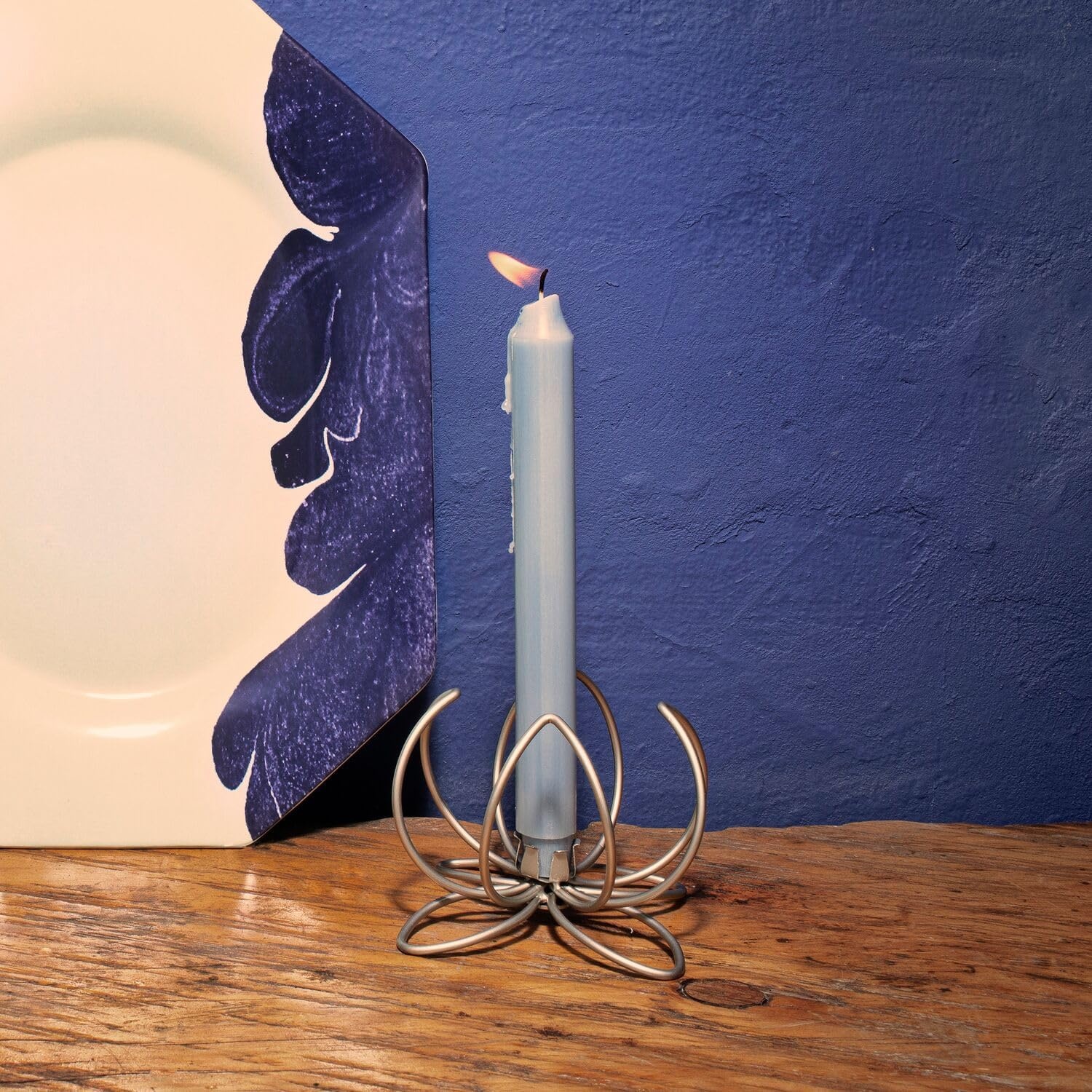 Mariana Velásquez x Sur La Table Exclusive Taper Candles, Set of 2, Blue - view 2