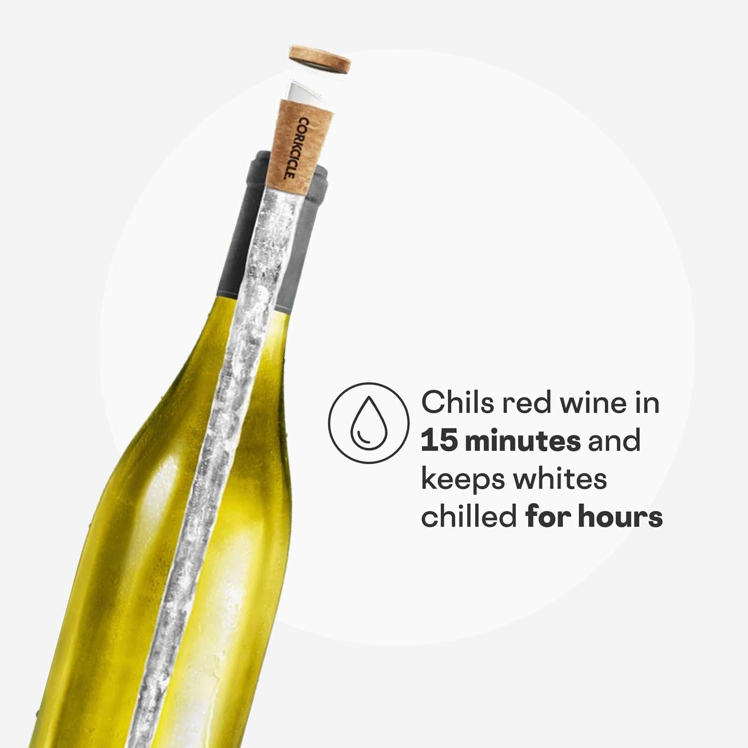Corkcicle Air Wine Bottle Chiller – Keep Whites Cold & Bring Reds to Cellar Temp in 15 Minutes – Pour-Through Aerator for Enhanced Flavor – Gift for Wine Lovers - view 3