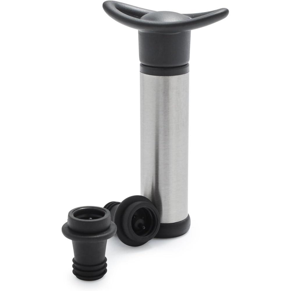 Sur La Table 3-Piece Wine Pump Set, Stainless Steel
