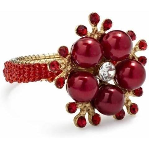 Sur La Table Beaded Flower Napkin Rings-Set of 4