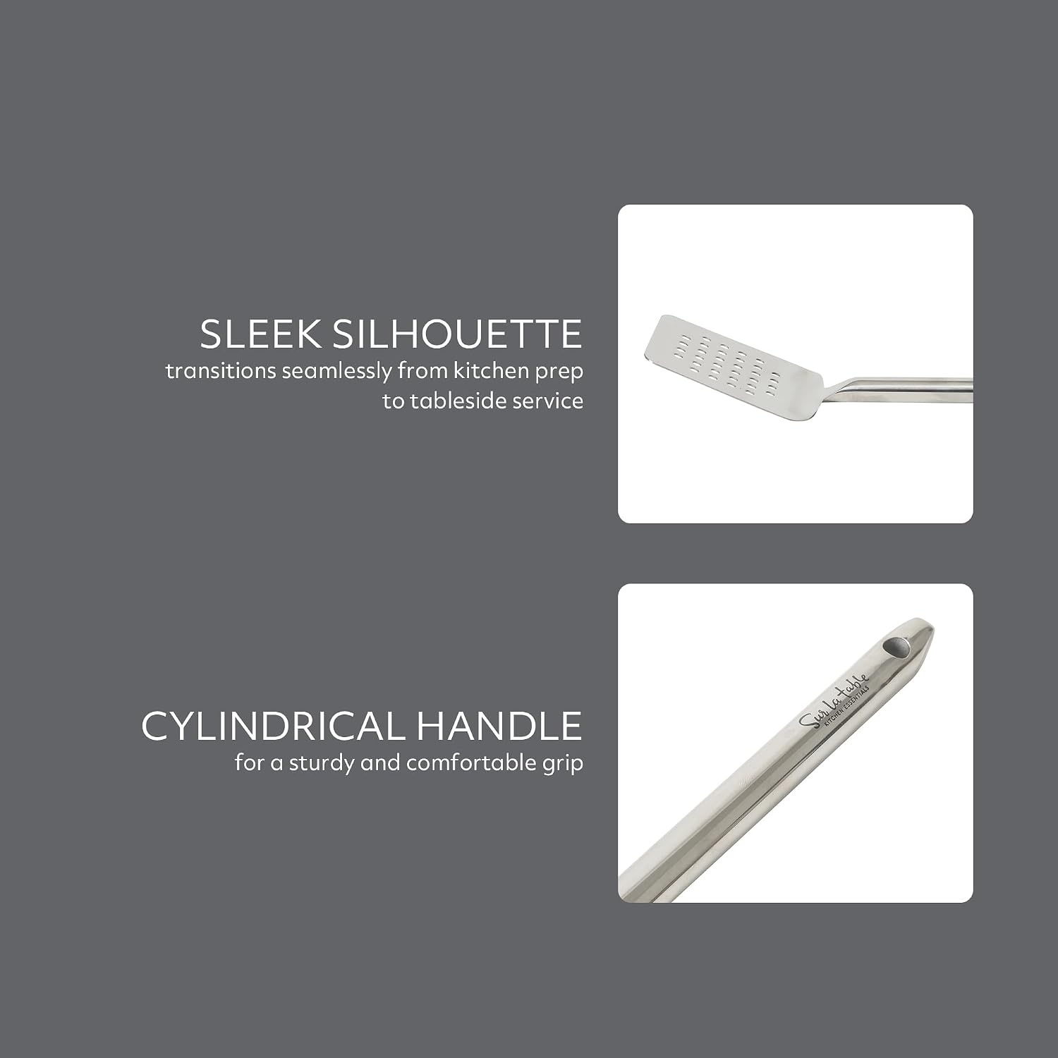 Sur La Table Kitchen Essential Steelhaus Stainless Steel Kitchen Spoon(Slotted Turner) - view 4