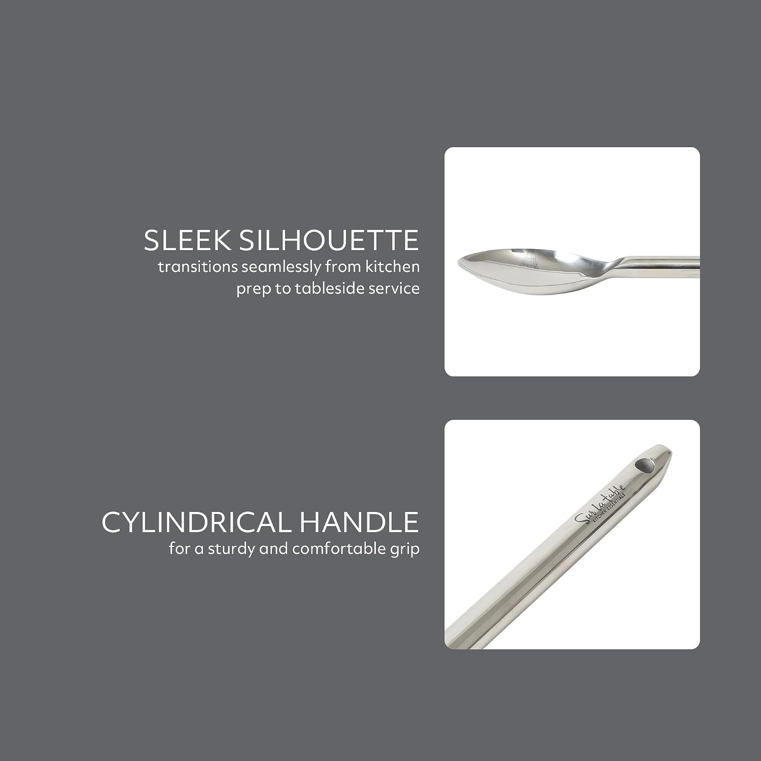 Sur La Table Kitchen Essential Steelhaus Stainless Steel Kitchen Spoon(Cooking Spoon) - view 4