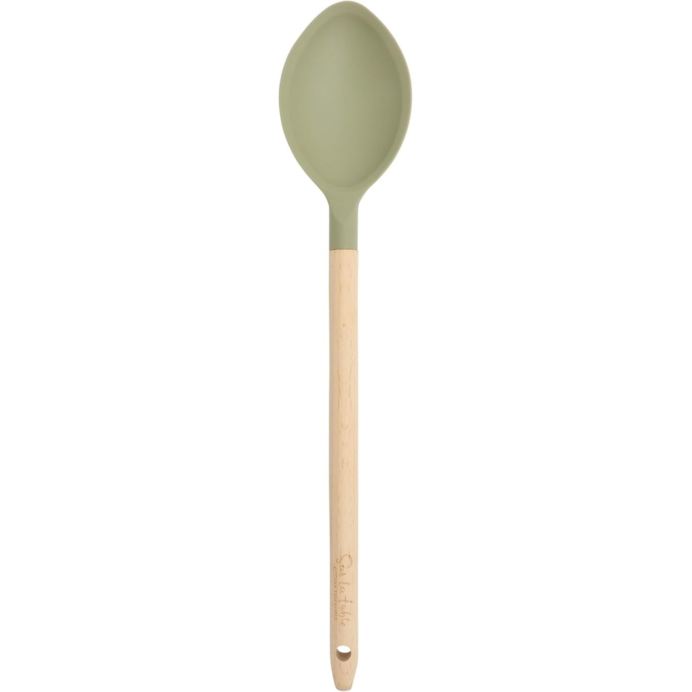Sur La Table Kitchen Essential Mealcraft Silicone Spatula – Juniper Green(Juniper Green (Silicone/Beechwood))
