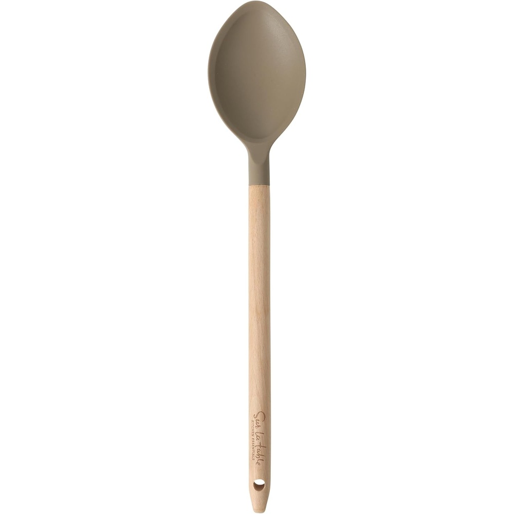 Sur La Table Kitchen Essential Mealcraft Silicone Spatula – Juniper Green(Taupe (Silicone/Beechwood))