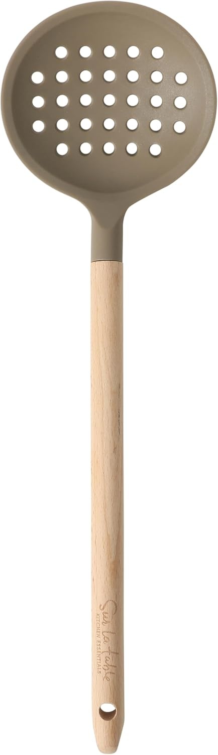 Sur La Table Kitchen Essential Mealcraft Silicone Spatula – Juniper Green(Taupe (Silicone/Beechwood)) - view 7