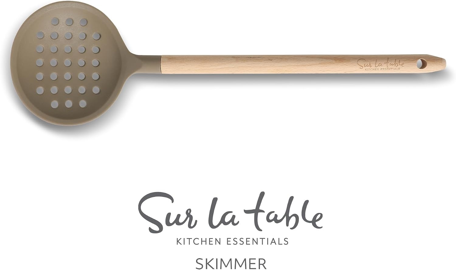 Sur La Table Kitchen Essential Mealcraft Silicone Spatula – Juniper Green(Taupe (Silicone/Beechwood)) - view 8