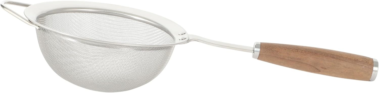 Sur La Table Kitchen Essential Stainless Steel W/Walnut Handle 5.5 Inch Mesh Strainer and Sifter - view 5