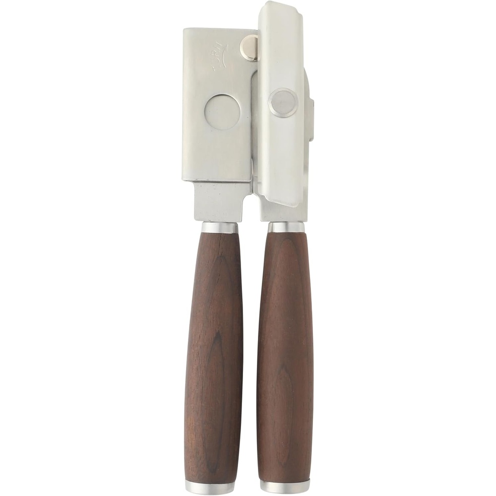 Sur La Table Kitchen Essential Stainless Steel W/Walnut Handle Heavy Duty Can Opener and Bottle Opener