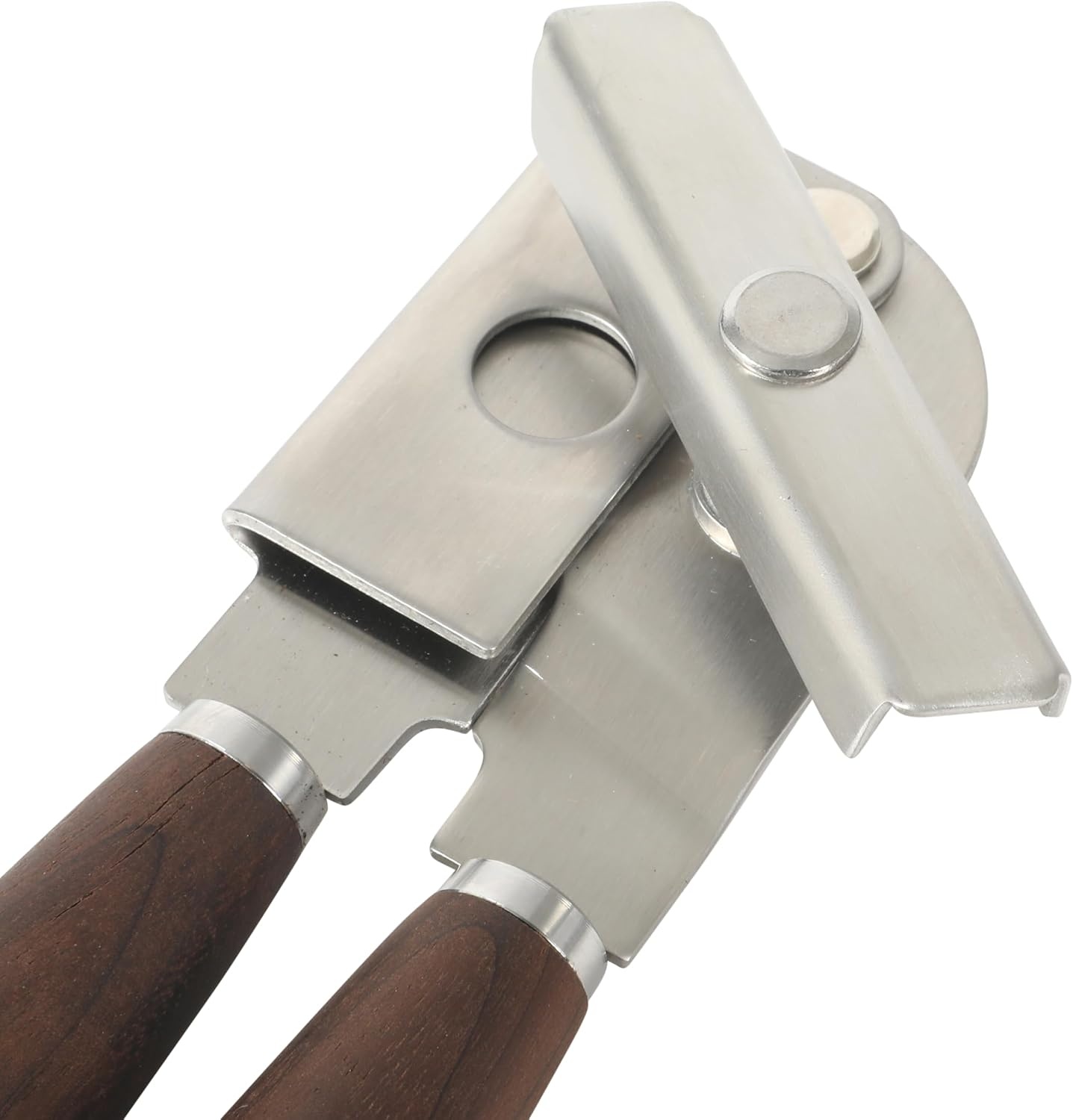 Sur La Table Kitchen Essential Stainless Steel W/Walnut Handle Heavy Duty Can Opener and Bottle Opener - view 5