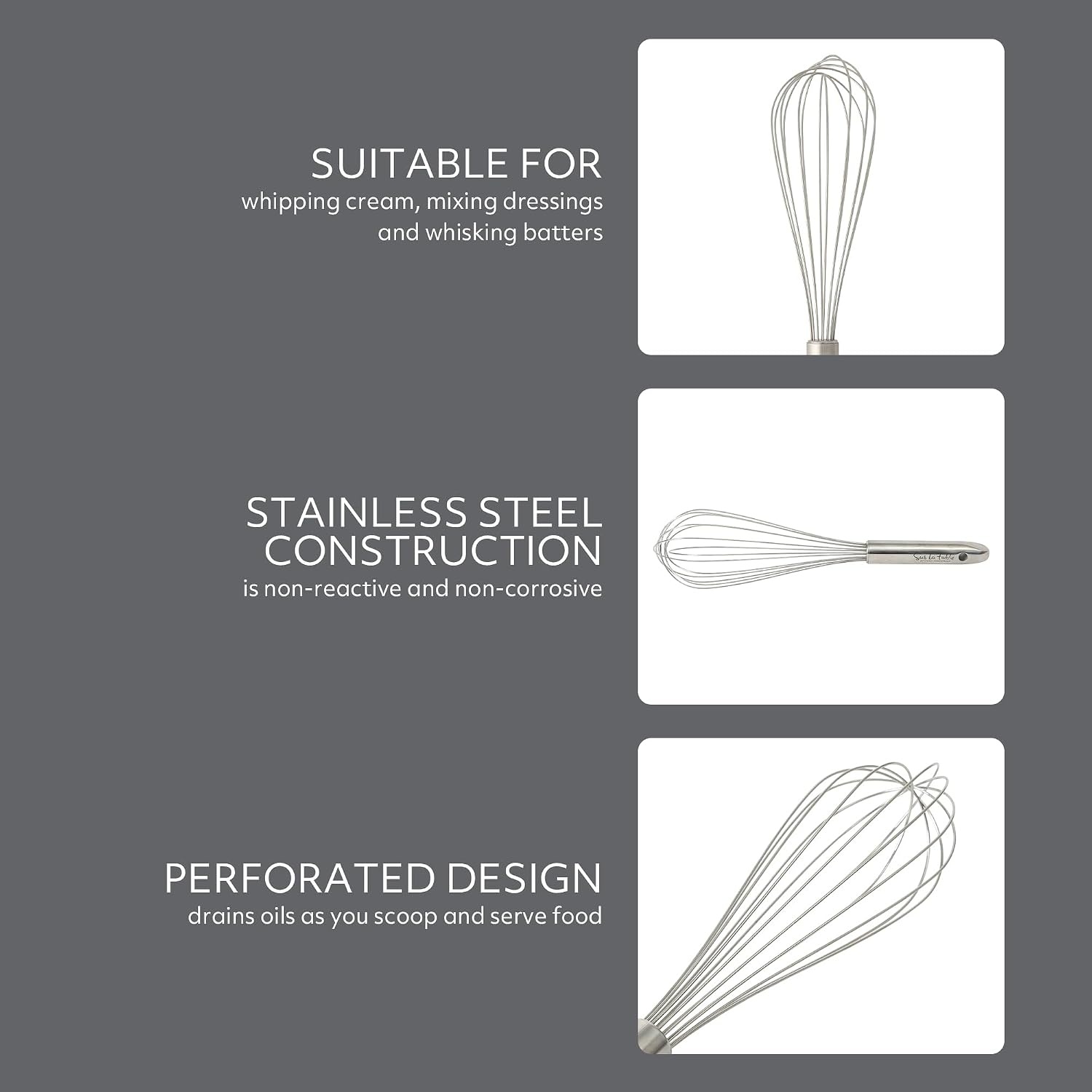 Sur La Table Kitchen Essential Steelhaus 8.5 Inch Stainless Steel Kitchen Tongs(Steelhaus (Stainless Steel)) - view 3