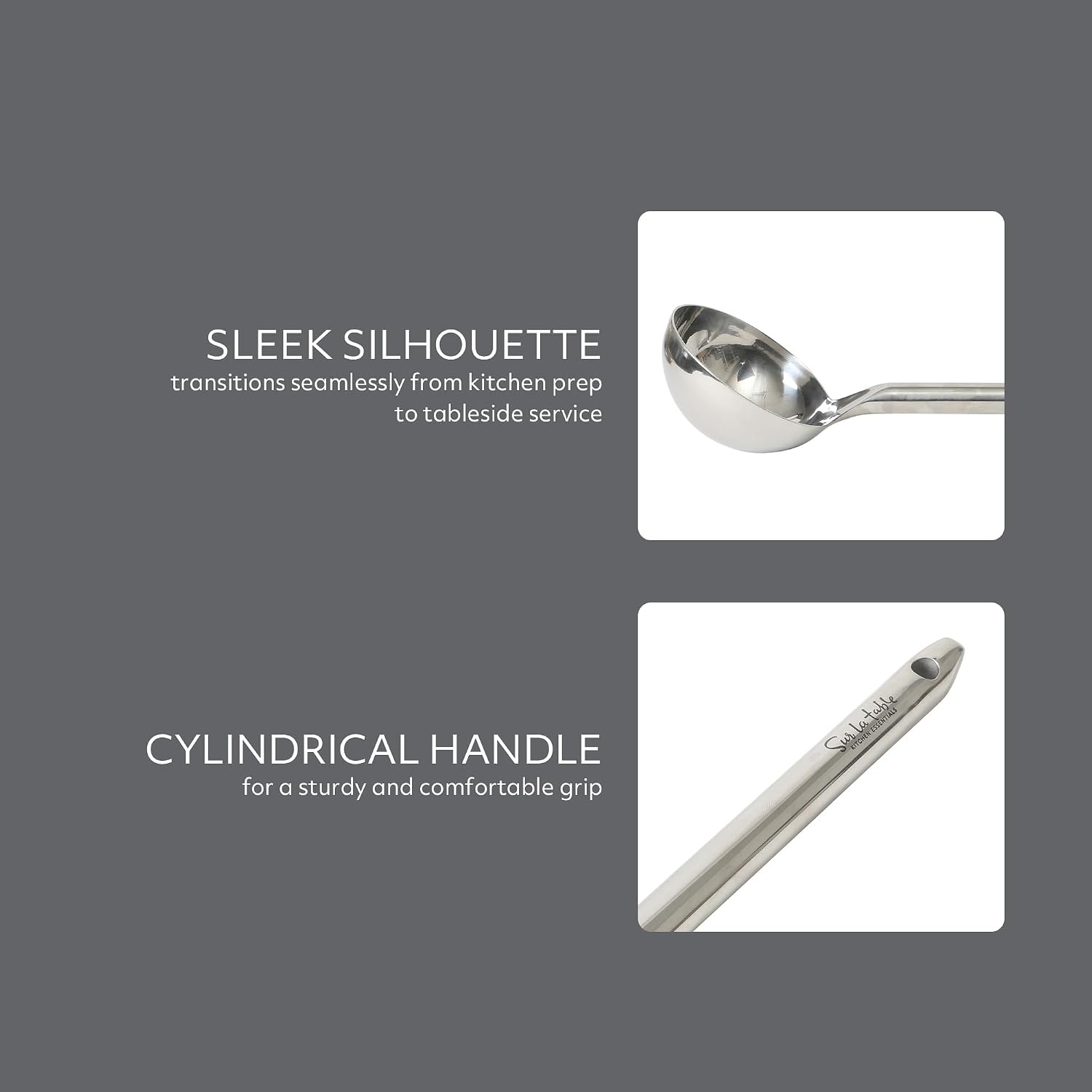 Sur La Table Kitchen Essential Steelhaus Stainless Steel Kitchen Spoon(Soup Ladle) - view 4