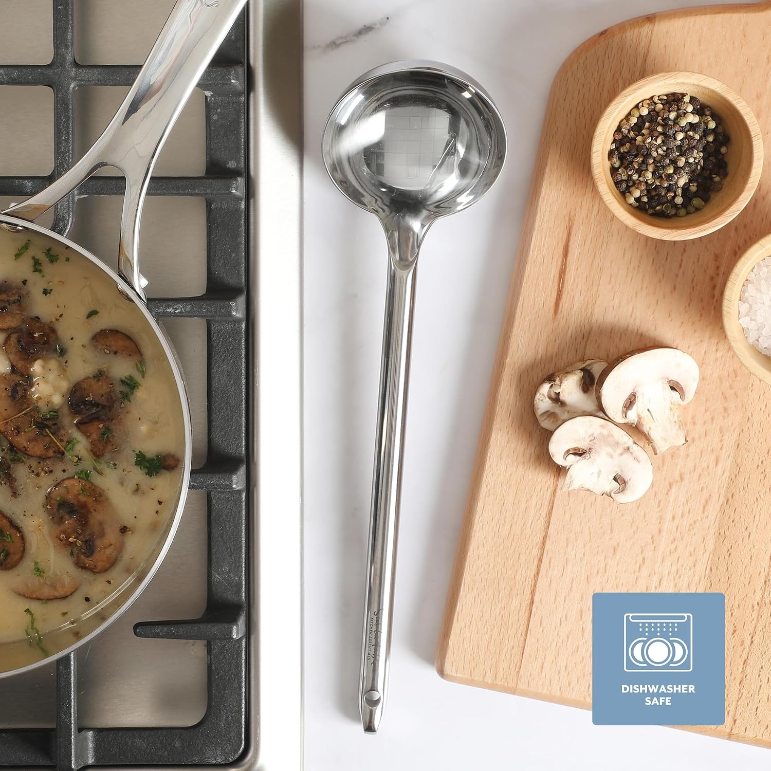 Sur La Table Kitchen Essential Steelhaus Stainless Steel Kitchen Spoon(Soup Ladle) - view 5