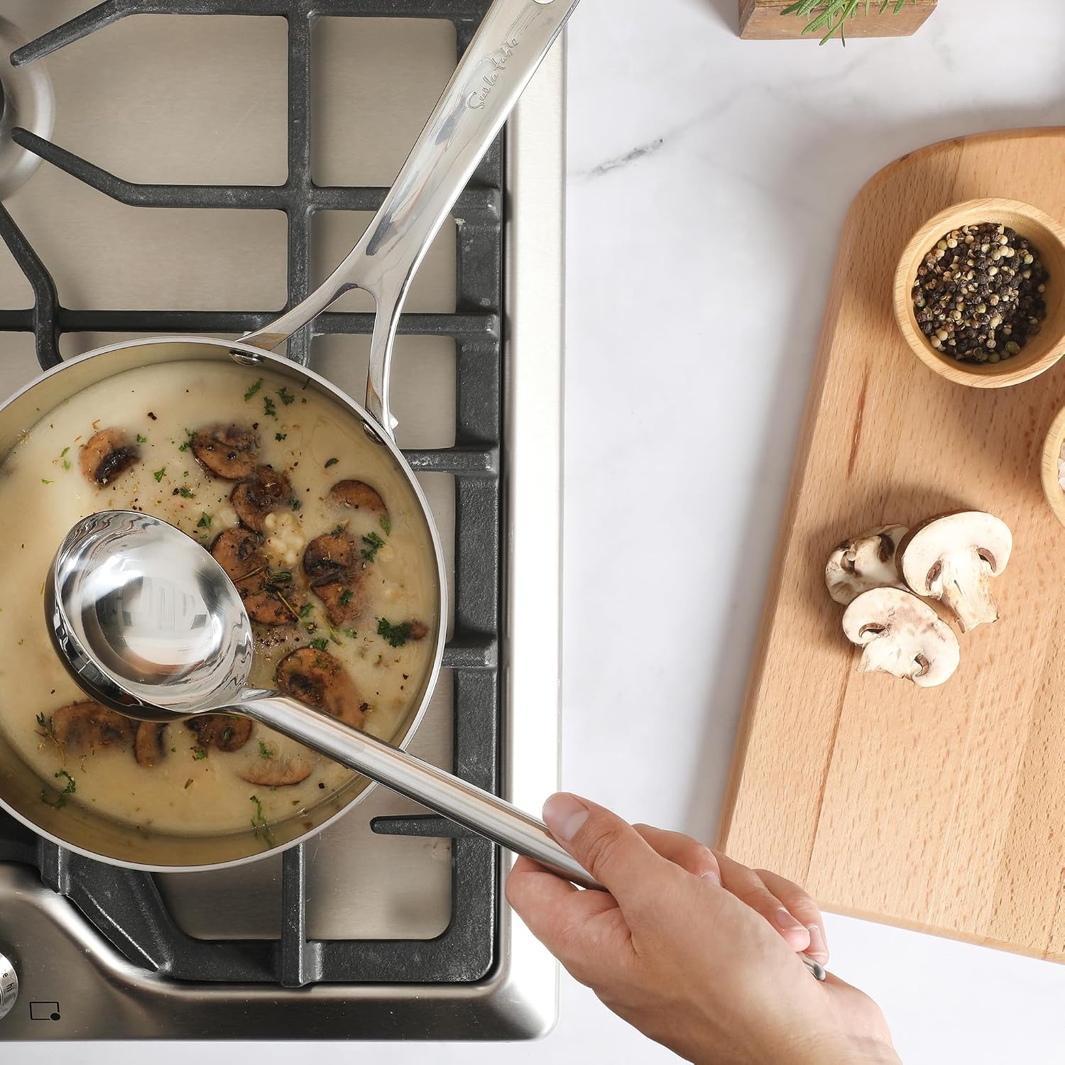 Sur La Table Kitchen Essential Steelhaus Stainless Steel Kitchen Spoon(Soup Ladle) - view 6