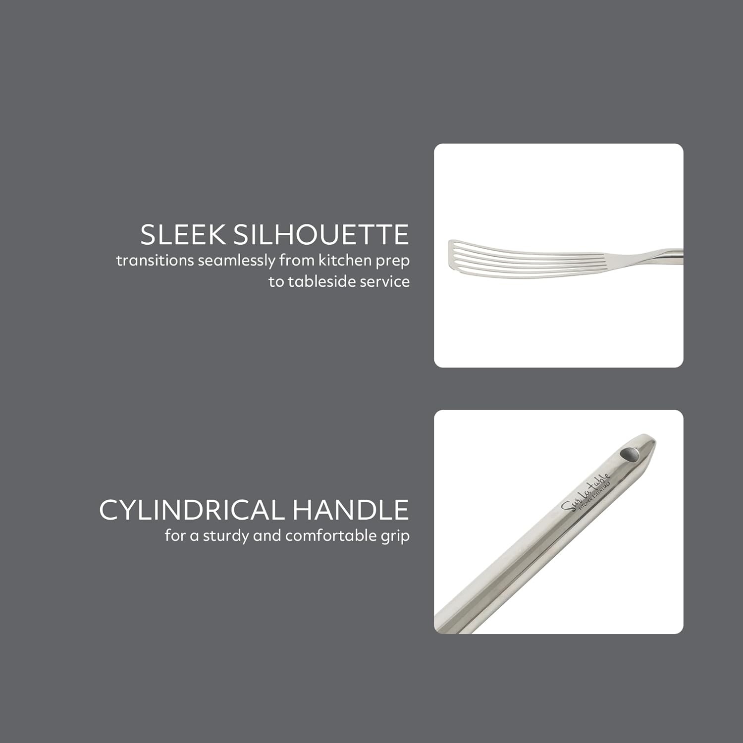Sur La Table Kitchen Essential Steelhaus Stainless Steel Kitchen Spoon(Fish Turner) - view 4
