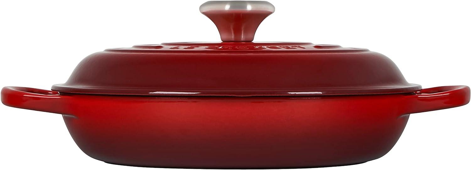 Le Creuset Enameled Cast Iron Signature Braiser, 3.5 qt., Cerise(Cerise) - view 2