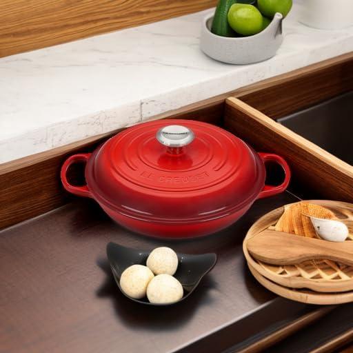 Le Creuset Enameled Cast Iron Signature Braiser, 3.5 qt., Cerise(Cerise) - view 8